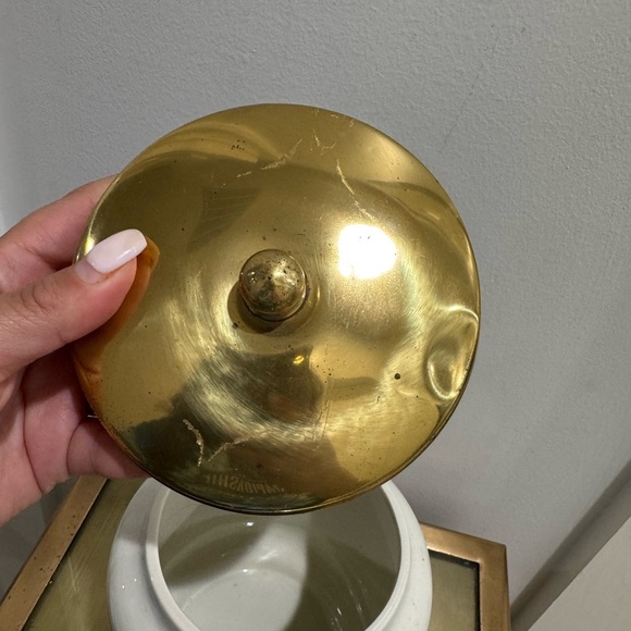 Vintage Delft Royal Goedewaagen Tobacco Ginger Jar w/ Brass Lid - Picture 7 of 10